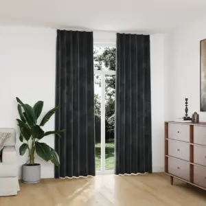 Pimendavad sametkardinad konksudega, antratsiithall, 2 tk, 140 x 245 cm