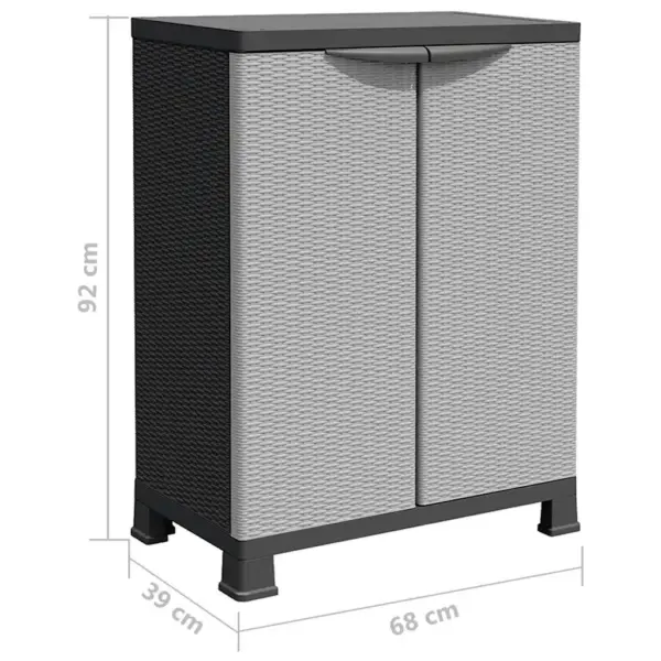 Hall plastist hoiukapp rotangimustriga, 68 x 39 x 92 cm – 8