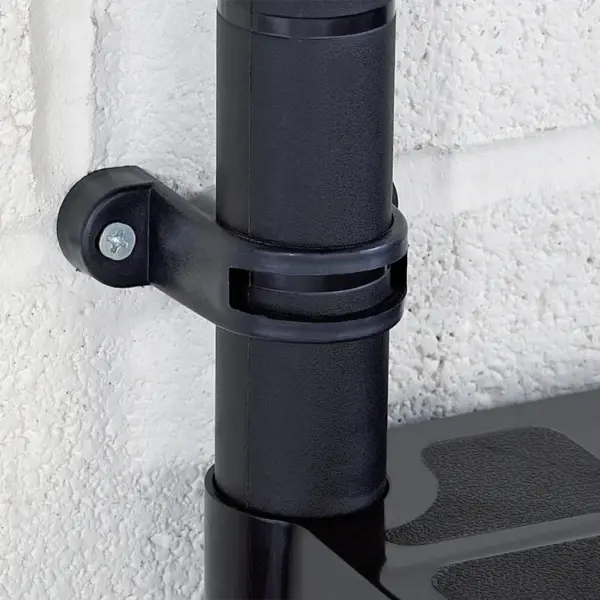 Plastist hoiuriiulite komplekt, 2 x 4-korruseline, must, 61 x 30,5 x 130 cm – 6