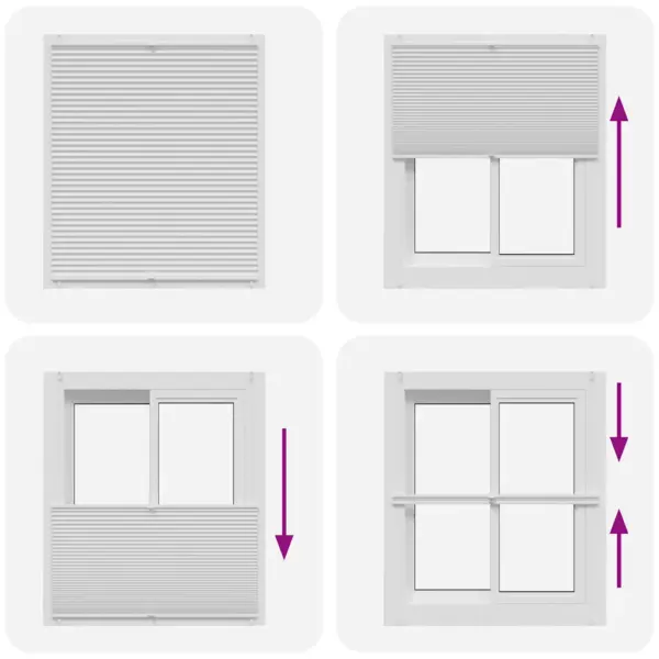 Plisseekardin 110 x 100 cm, valge, kreppkangas, klambritega – 6