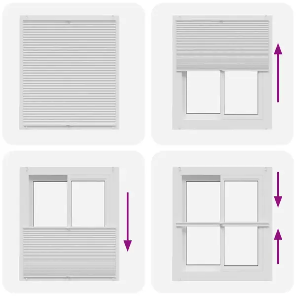 Plisseekardin klambritega paigalduseks, valge, 110 x 125 cm – 6