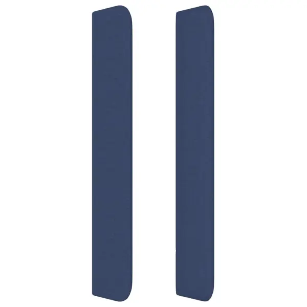 Polsterdatud voodipeats servadega, sinine kangas, reguleeritav kõrgus, 147 x 16 x 118/128 cm – 4