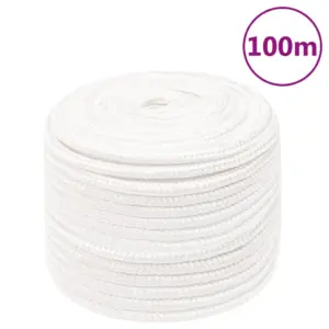 Polüpropüleenist paadiköis, täisvalge, 12 mm, 100 m