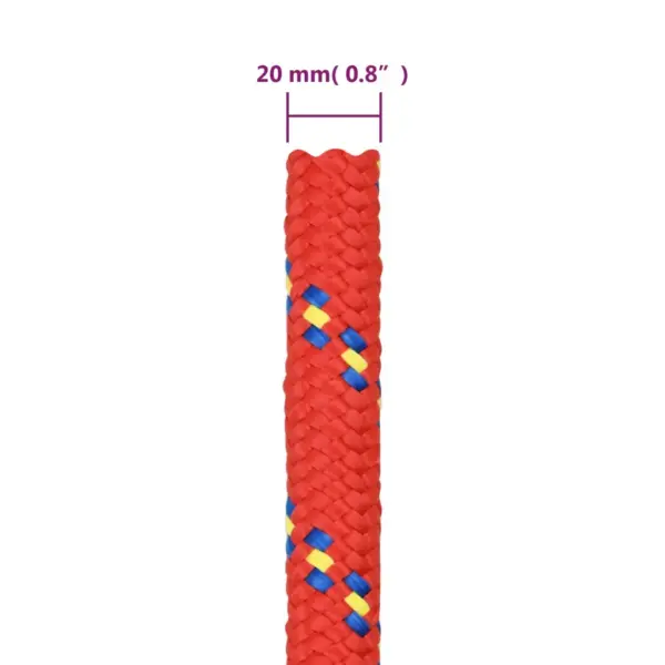 Polüpropüleenist paadiköis, punane, 20 mm, 25 m – 6