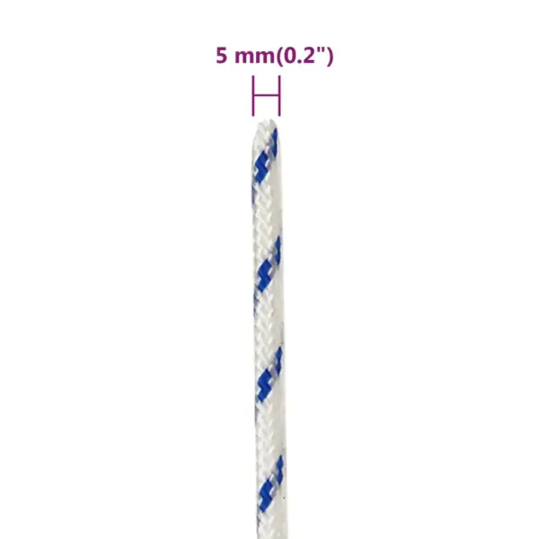 Polüpropüleenist paadiköis, valge, 5 mm, 100 m, tõmbetugevus 150 kg – 6