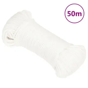 Polüpropüleenist paadiköis, täisvalge, 5 mm, 50 m