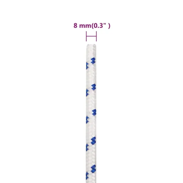 Polüpropüleenist paadiköis 8 mm, 25 m, valge, tõmbetugevus 420 kg – 6