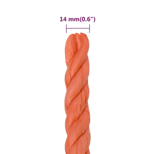 Polüpropüleenist oranž töököis, 14 mm, 25 m – 6