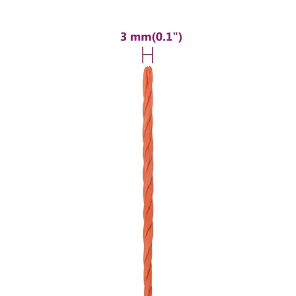 Polüpropüleenist töököis, oranž, 3 mm, 250 m - 6