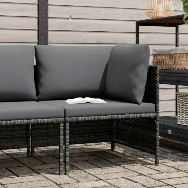 Sektsiooniline polürotangist aia nurgadiivan patjadega, hall, 60 x 60 x 60 cm – 2