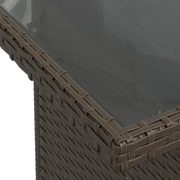 5-osaline polürotangist aiadiivani komplekt patjade ja panipaigaga, pruun – 12