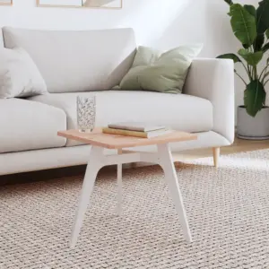 Ruudukujuline pöögipuidust lauaplaat kohvilauale, 40 x 40 cm