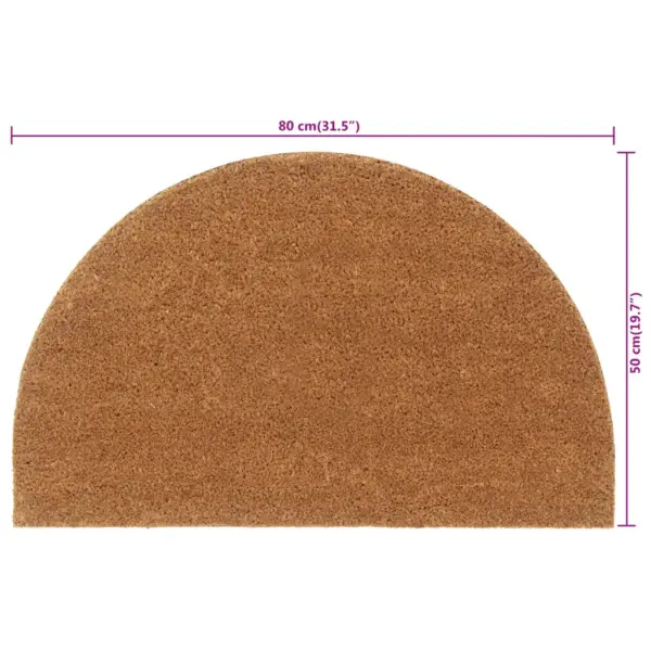 Poolringikujuline kookoskiududest uksematt PVC-alusega, naturaalne, 50 x 80 cm – 5