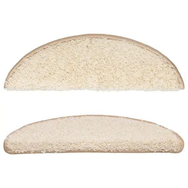 Poolringikujulised trepimatid kahepoolse teibiga, kreemjasvalged, 10 tk, 56 x 17 x 3 cm – 4