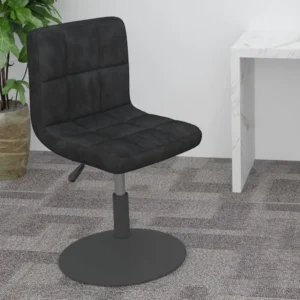 Pööratav baaritool reguleeritava kõrgusega, must sametpolster, terasjalg, 40 x 43 x 71–85,5 cm