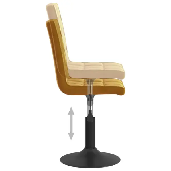 Pööratavad sametist söögitoolid gaasitõstega, 4 tk, pruun – 7