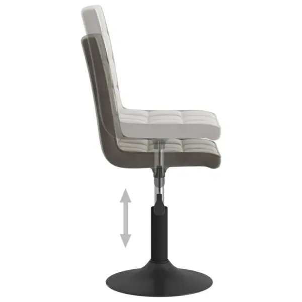 Pööratavad söögitoolid gaasitõstega, tumehall samet, 4 tk – 7