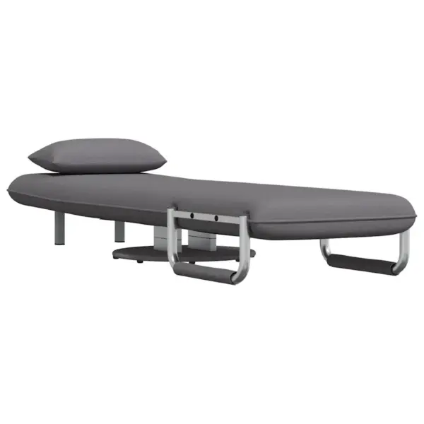 Pöörlev tugitool-diivanvoodi, tumehall kangas, 60 x 75 x 80 cm – 4