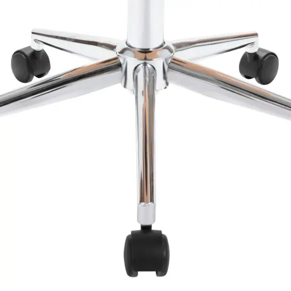 Pöörlev pruunikashall kontoritool painutatud puidu ja kangaga, reguleeritava kõrgusega – 7