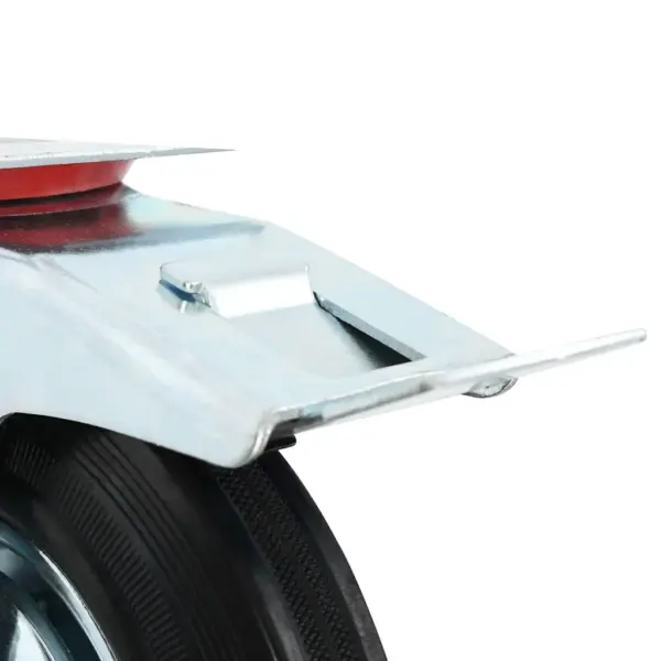 Pöörlevad kummirattad 200 mm, 24 tk, must, kuni 180 kg, pooled piduritega – 5