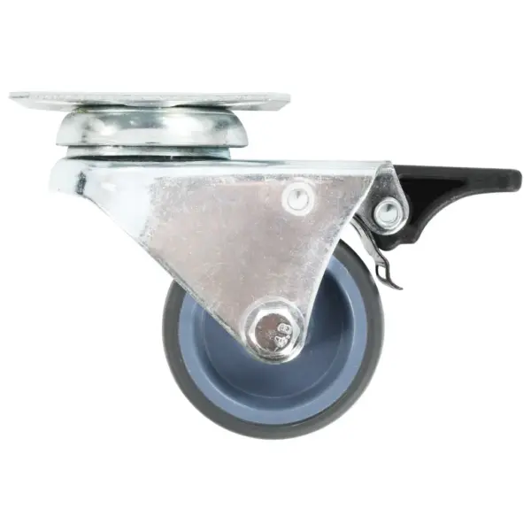 Pöörlevad mööblirattad topeltpiduritega, 4 tk, 50 mm, hall, plaat 60 x 60 mm – 6