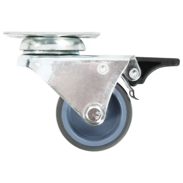 Pöörlevad mööblirattad piduriga ja pidurita, 12 tk, hall, 50 mm, 100 kg – 7