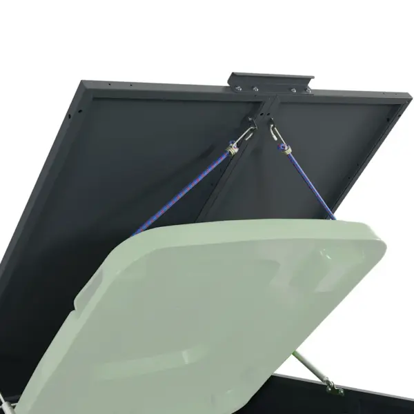 Prügikastikuur 3 ratastega prügikastile 120–240 l, antratsiithall pulbervärvitud teras, 207 x 79 x 117 cm – 9