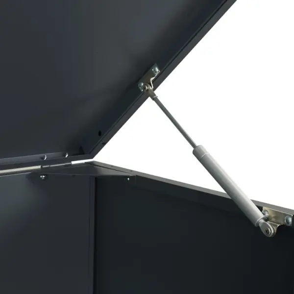 Prügikastikuur 3 ratastega prügikastile 120–240 l, antratsiithall pulbervärvitud teras, 207 x 79 x 117 cm – 10