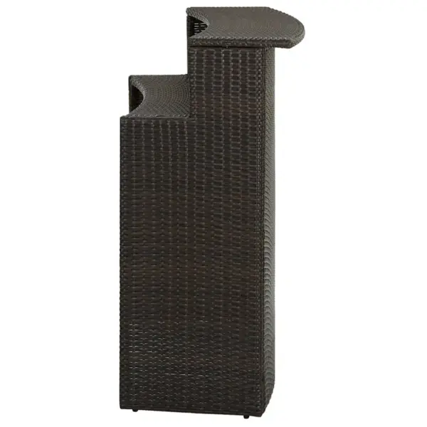 Kahetasandiline aia baarilaud, pruun polürotang, 120 x 55 x 110 cm – 4