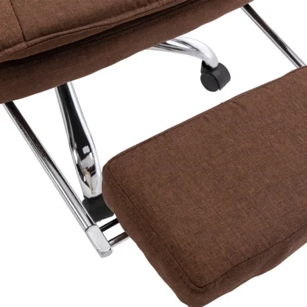Ergonoomiline pruun kontoritool jalatoe ja kallutatava seljatoega, kangas – 7