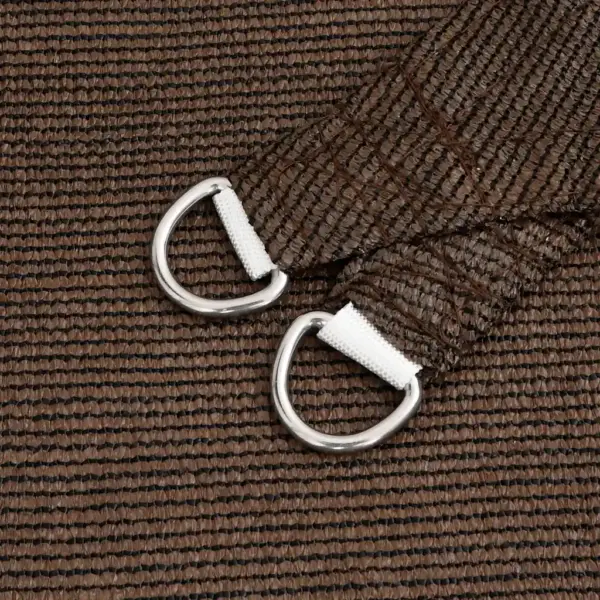 Kandiline päikesepuri pruunist HDPE-st, 7 x 7 m, 160 g/m² – 5