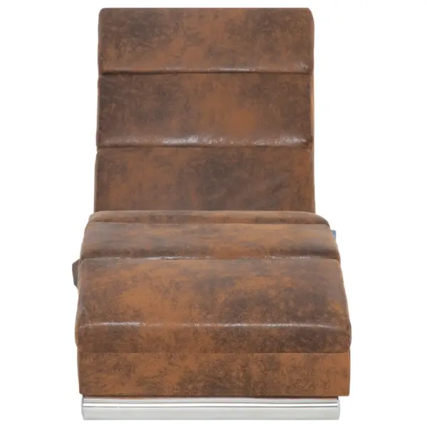 Massaažikanapee soojendusfunktsiooniga, pruun kunstseemisnahk, 5 režiimi – 5