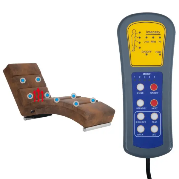 Massaažikanapee soojendusfunktsiooniga, pruun kunstseemisnahk, 5 režiimi – 8