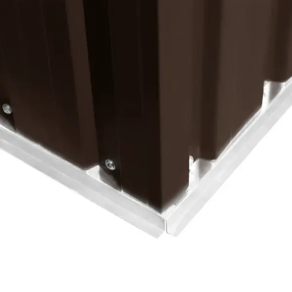 Metallist aiakuur topelt lükanduste ja ventilatsiooniavadega, pruun, 257 x 298 x 178 cm – 7
