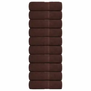 Pesurätikute komplekt FROGN, 10 tk, pruun, 30 x 30 cm, 100% puuvill, 360 g/m²