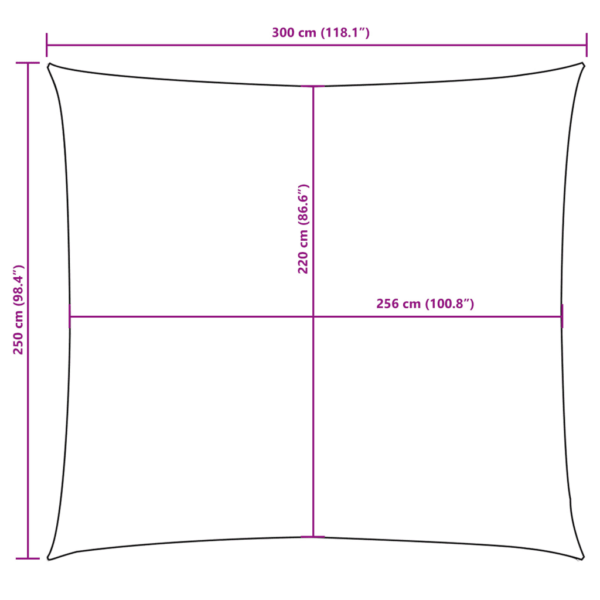 Veekindel ristkülikukujuline päikesepuri, pruun, 2,5 x 3 m, PU-kattega oxford-kangas - 10