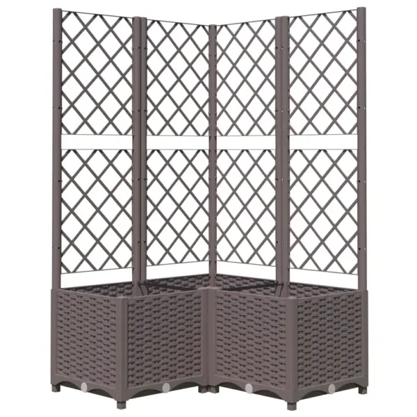 Pruun võreseinaga taimekast, PP, 80 x 80 x 136 cm - 2