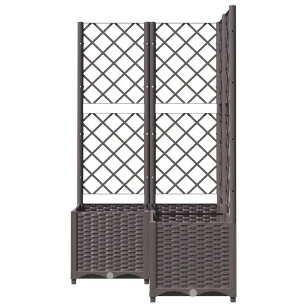 Pruun võreseinaga taimekast, PP, 80 x 80 x 136 cm - 4