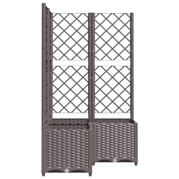 Pruun võreseinaga taimekast, PP, 80 x 80 x 136 cm - 5