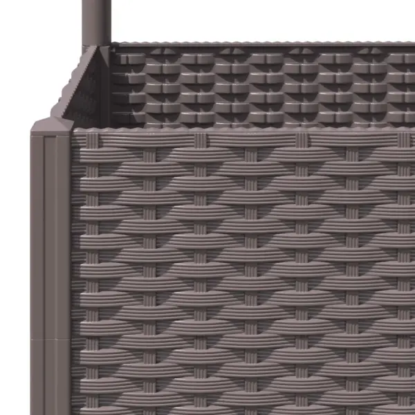 Pruun võreseinaga taimekast, PP, 80 x 80 x 136 cm - 7