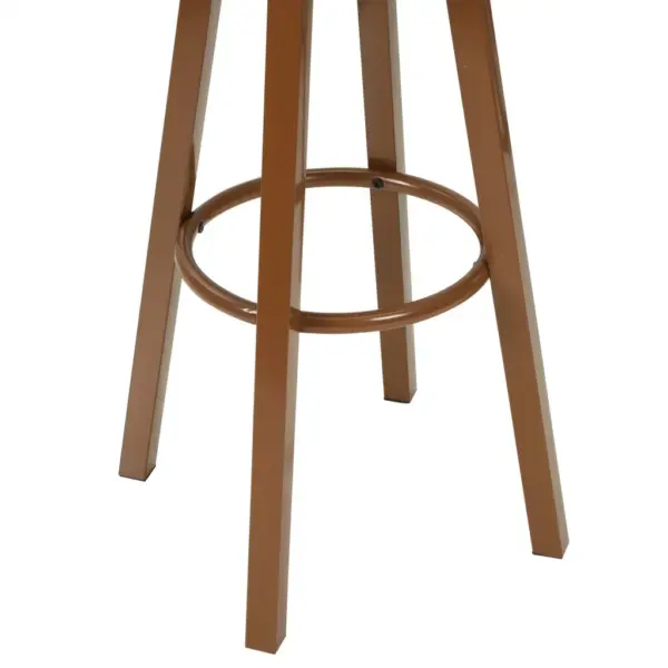 Industriaalstiilis baaritoolid, pruun kunstnahk, 2 tk, 47 x 47 x 80 cm - 5