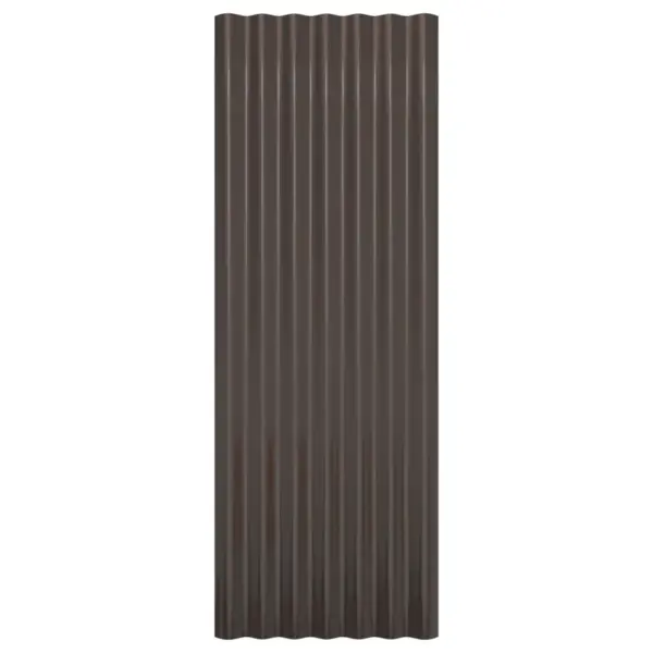 Pruunid galvaniseeritud katusepaneelid, 12 tk, 100 x 36 cm – 4