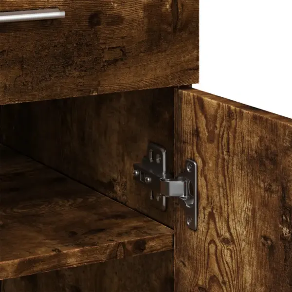 Puhvetkapp 2 sahtli ja ustega, suitsutatud tamme viimistlus, tehispuit, 80 x 42,5 x 93 cm – 8