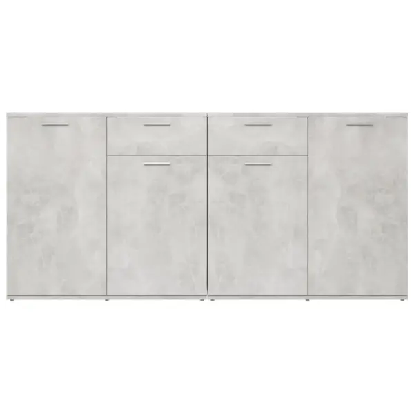 4 ukse ja 2 sahtliga puhvetkappide komplekt, betoonhall tehispuit, 2 x 80 x 36 x 75 cm – 6