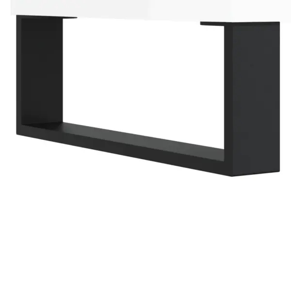 Puhvetkappide komplekt 3 tk, kõrgläikega valge tehispuit, 180 x 35 x 70 cm - 9