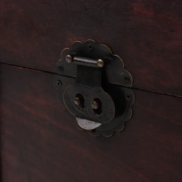 Vanaaegse välimusega puidust aardelaegas hoiukirst, pruun, 66 x 38 x 40 cm – 7