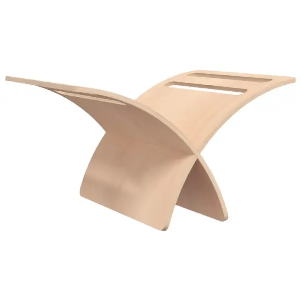 Kaarja disainiga ajakirjahoidja, naturaalne pappelvineer – 7