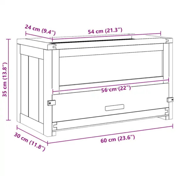 Puidust hamstripuur akrüülesiklaasiga, 60 x 30 x 35 cm – 9