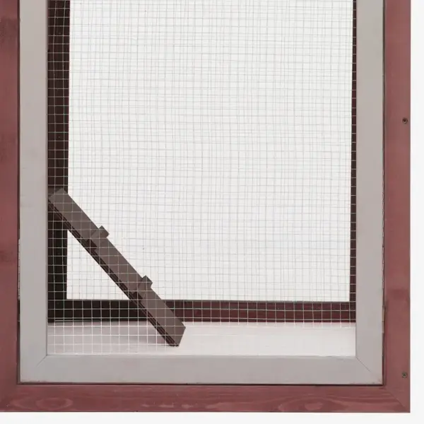 Männi- ja kuusepuidust kanakuut kaldtee ja munakastiga, kohvipruun/roheline, 170 x 81 x 110 cm – 7