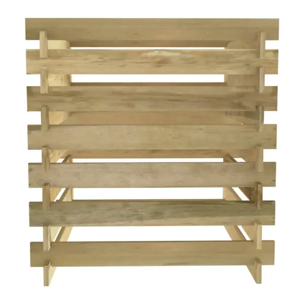 Liistudega kompostikast aeda, roheimmutatud männipuit, 90 x 90 x 90 cm – 3